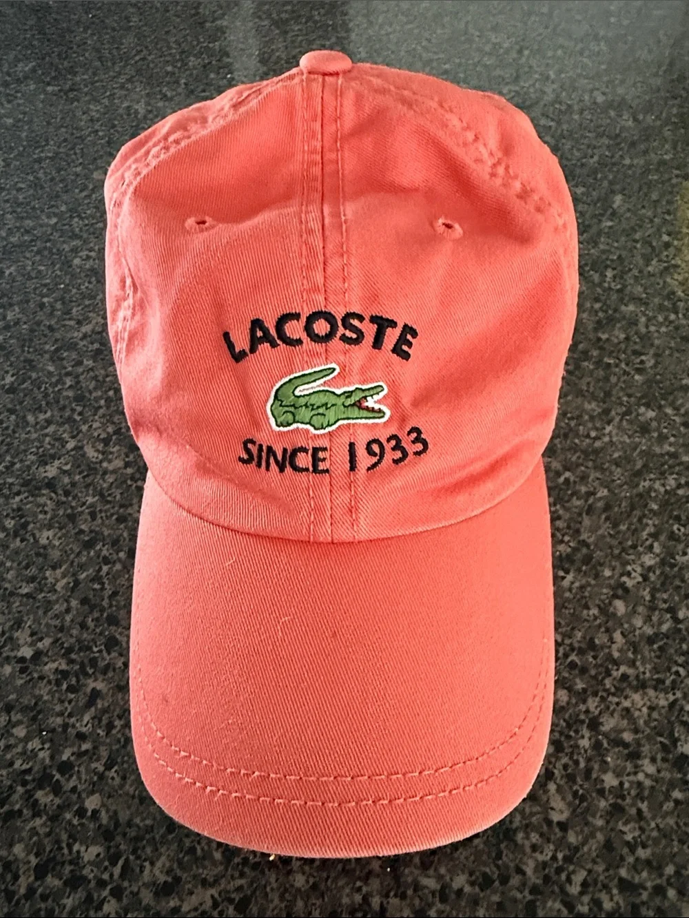 Lacoste Coral-Pink Embroidered Logo Baseball Cap